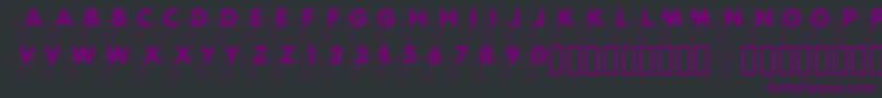 Czcionka LmsPiggletsLuckOfTheIrish – fioletowe czcionki na czarnym tle