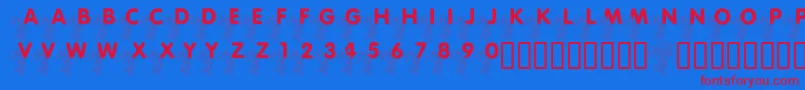 LmsPiggletsLuckOfTheIrish Font – Red Fonts on Blue Background