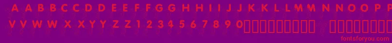 LmsPiggletsLuckOfTheIrish Font – Red Fonts on Purple Background