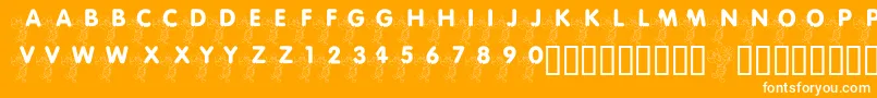 LmsPiggletsLuckOfTheIrish Font – White Fonts on Orange Background