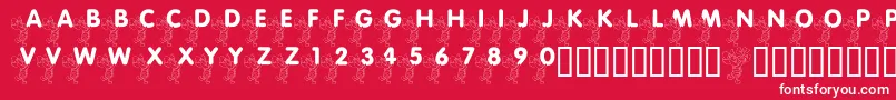 LmsPiggletsLuckOfTheIrish Font – White Fonts on Red Background