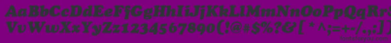 Czcionka CupertinoItalic – czarne czcionki na fioletowym tle