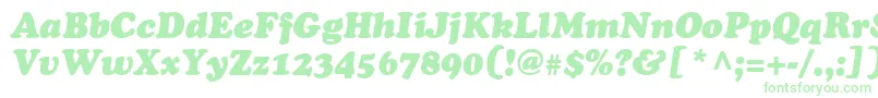 CupertinoItalic-Schriftart – Grüne Schriften auf weißem Hintergrund