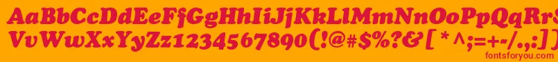 CupertinoItalic Font – Red Fonts on Orange Background