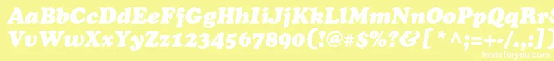 CupertinoItalic Font – White Fonts on Yellow Background