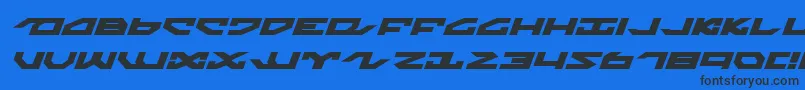 Fonte Nightrunnerexi – fontes pretas em um fundo azul