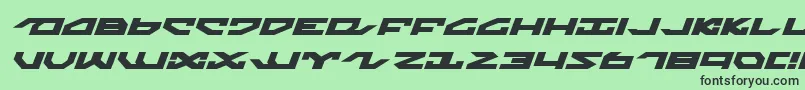 Fonte Nightrunnerexi – fontes pretas em um fundo verde