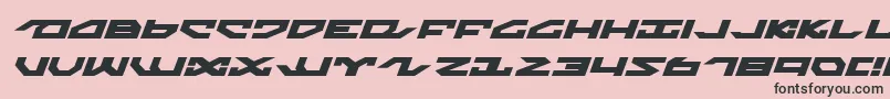 Fonte Nightrunnerexi – fontes pretas em um fundo rosa