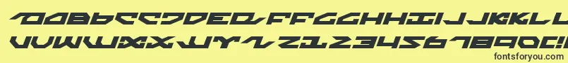 Nightrunnerexi-Schriftart – Schwarze Schriften auf gelbem Hintergrund