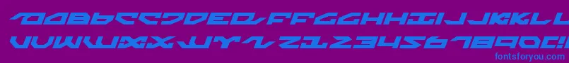Police Nightrunnerexi – polices bleues sur fond violet