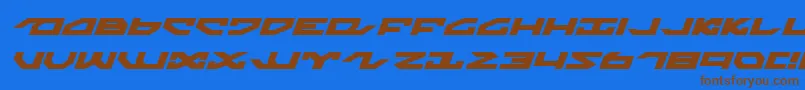 fuente Nightrunnerexi – Fuentes Marrones Sobre Fondo Azul