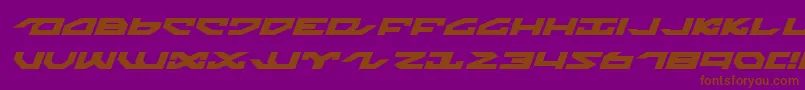 Nightrunnerexi Font – Brown Fonts on Purple Background