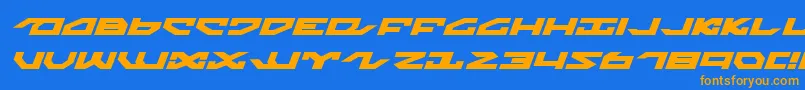 Nightrunnerexi Font – Orange Fonts on Blue Background