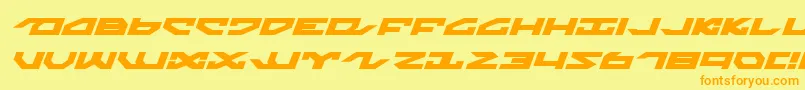 Nightrunnerexi Font – Orange Fonts on Yellow Background