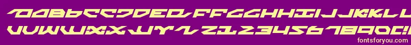 Nightrunnerexi Font – Yellow Fonts on Purple Background