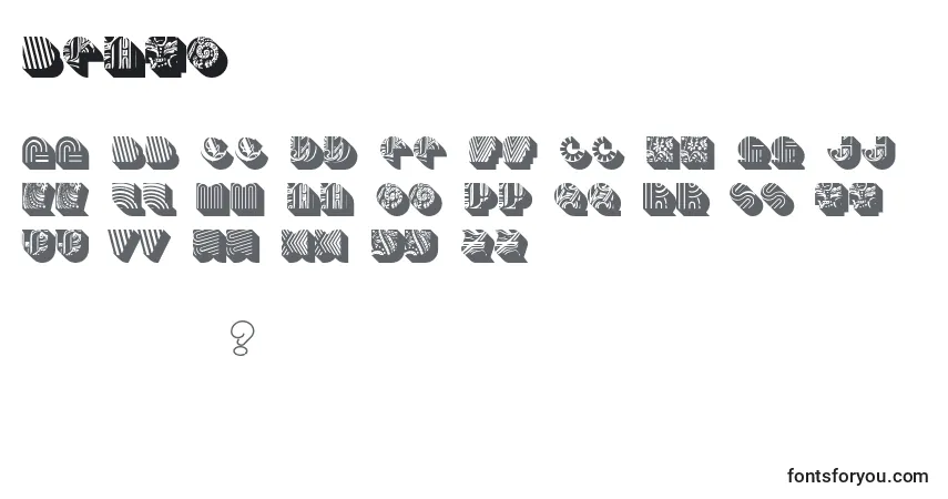 Шрифт Bento – алфавит, цифры, специальные символы