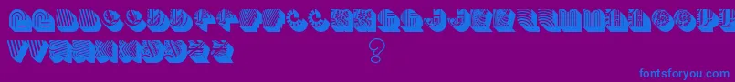 Bento Font – Blue Fonts on Purple Background