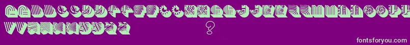 Bento Font – Green Fonts on Purple Background