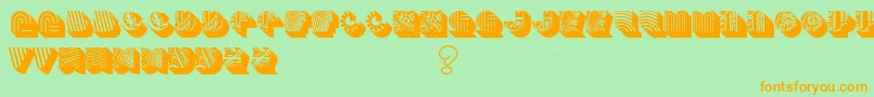 Bento Font – Orange Fonts on Green Background