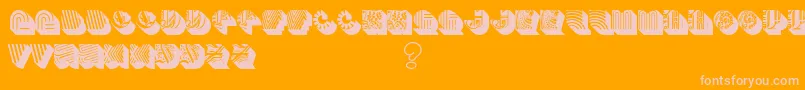 Bento-Schriftart – Rosa Schriften auf orangefarbenem Hintergrund