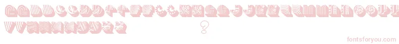 Bento-Schriftart – Rosa Schriften auf weißem Hintergrund