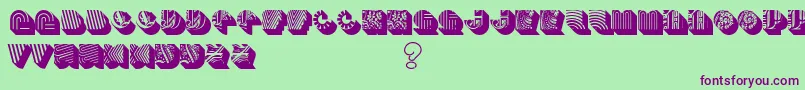 Bento Font – Purple Fonts on Green Background