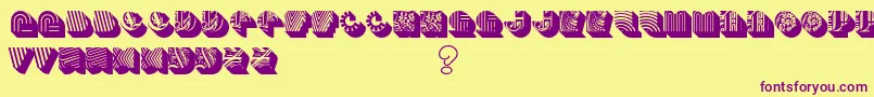 Bento Font – Purple Fonts on Yellow Background