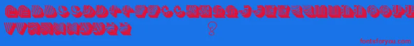 Bento Font – Red Fonts on Blue Background