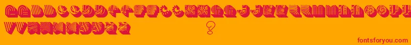 Bento Font – Red Fonts on Orange Background