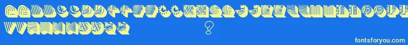 Bento Font – Yellow Fonts on Blue Background