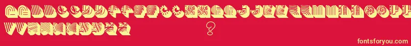 Bento Font – Yellow Fonts on Red Background