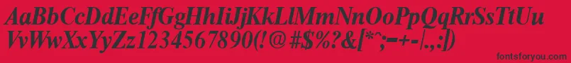 ThamesBoldita Font – Black Fonts on Red Background