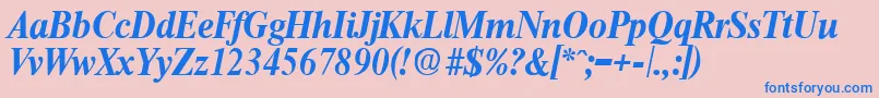 ThamesBoldita Font – Blue Fonts on Pink Background