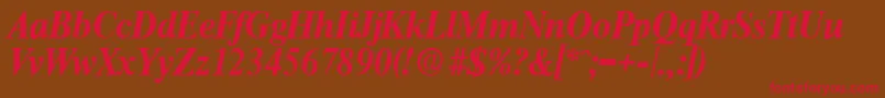 ThamesBoldita Font – Red Fonts on Brown Background