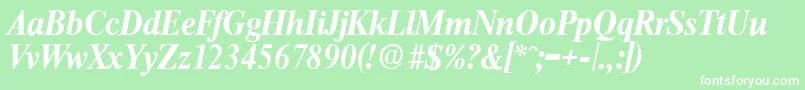 ThamesBoldita Font – White Fonts on Green Background