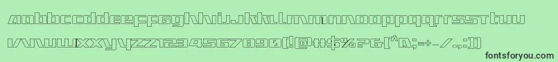 Ultramarinesout-fontti – mustat fontit vihreällä taustalla