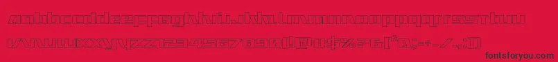 Fonte Ultramarinesout – fontes pretas em um fundo vermelho