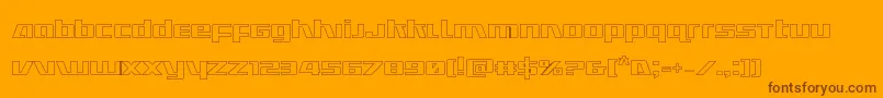 Weitere Informationen zur Ultramarinesout-Schriftart Ultramarinesout-Schriftart – Braune Schriften auf orangefarbenem Hintergrund