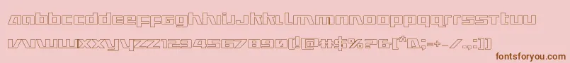 Fonte Ultramarinesout – fontes marrons em um fundo rosa