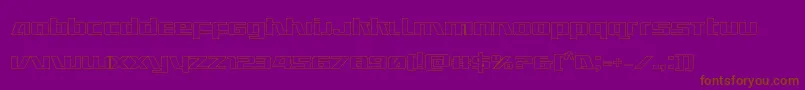 Czcionka Ultramarinesout – brązowe czcionki na fioletowym tle