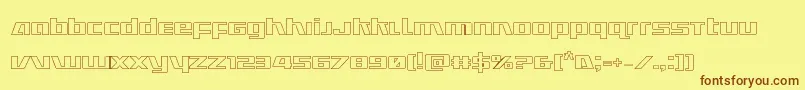 Ultramarinesout Font – Brown Fonts on Yellow Background