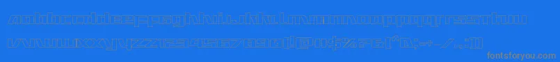 Ultramarinesoutフォントについての詳細 フォントUltramarinesout – 青い背景に灰色の文字