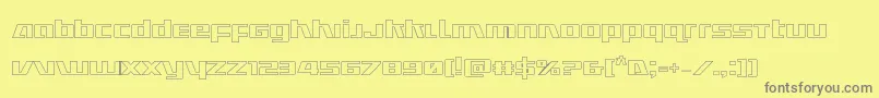 Подробнее о шрифте Ultramarinesout Шрифт Ultramarinesout – серые шрифты на жёлтом фоне