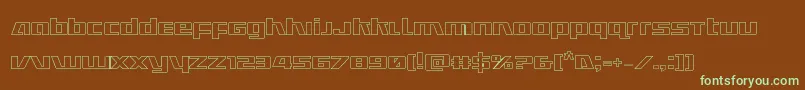 Шрифт Ultramarinesout – зелёные шрифты на коричневом фоне
