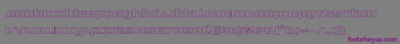 Ultramarinesout-fontti – violetit fontit harmaalla taustalla