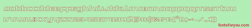 Шрифт Ultramarinesout – красные шрифты на зелёном фоне