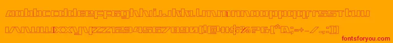 Ultramarinesout Font – Red Fonts on Orange Background