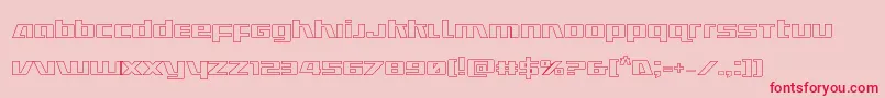 Fonte Ultramarinesout – fontes vermelhas em um fundo rosa