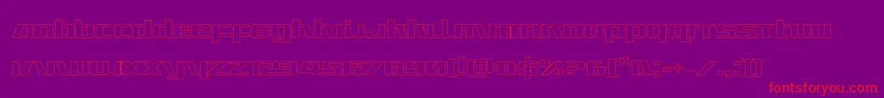 Saiba mais sobre a fonte Ultramarinesout Fonte Ultramarinesout – fontes vermelhas em um fundo violeta