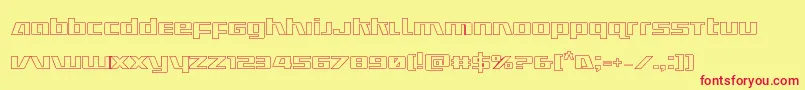 Ultramarinesout Font – Red Fonts on Yellow Background